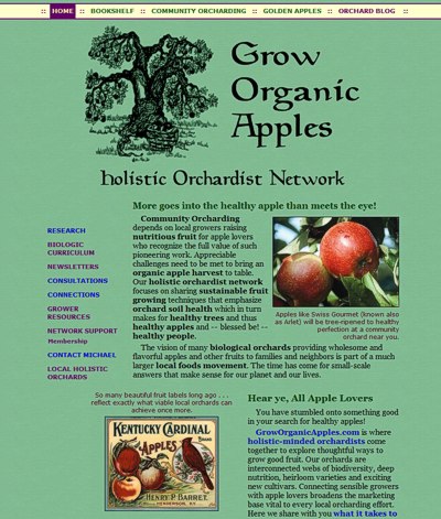 Holistic Orchardist Network: Grow Organic Apples -- website design and maintenance by Sienna M Potts