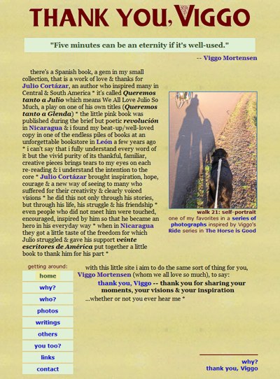 thank you, Viggo: my personal art gallery -- website design and maintenance by Sienna M Potts